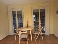 One side of the apartment living room.