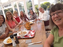 Dining and board games in the conservatory