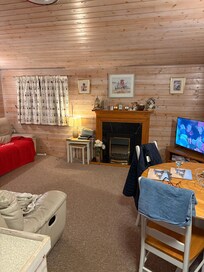 Large comfy sofas and cosy living room