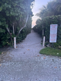 Private path to private beach