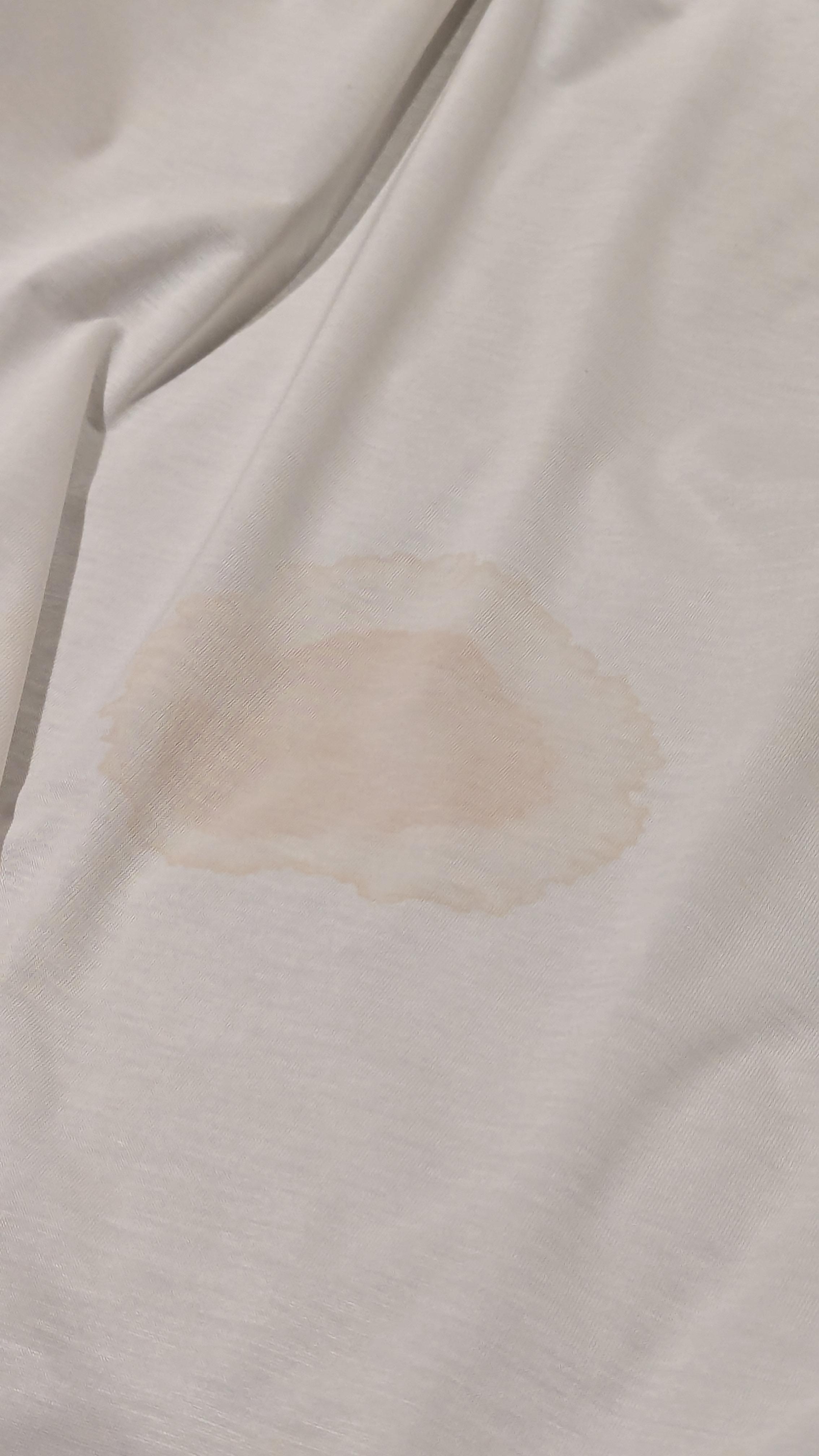 Stained mattress protector