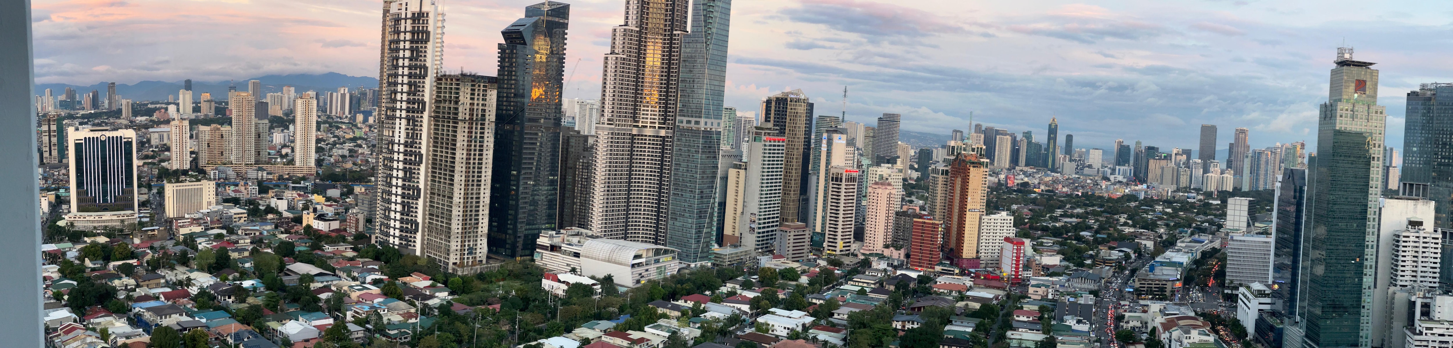 Panoramic view of Makati from the Jazz Tower balcony.