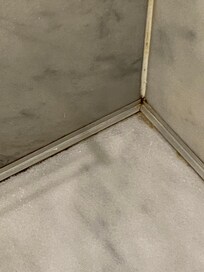 Shower edges needs a good scrub