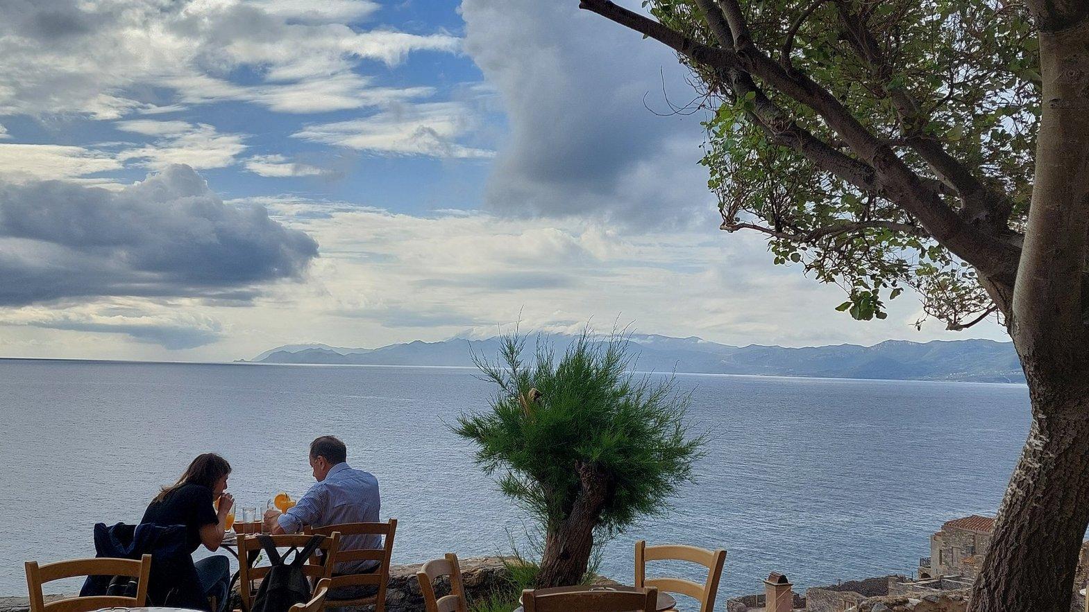 View from the cafe downstairs