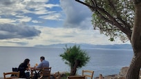 View from the cafe downstairs