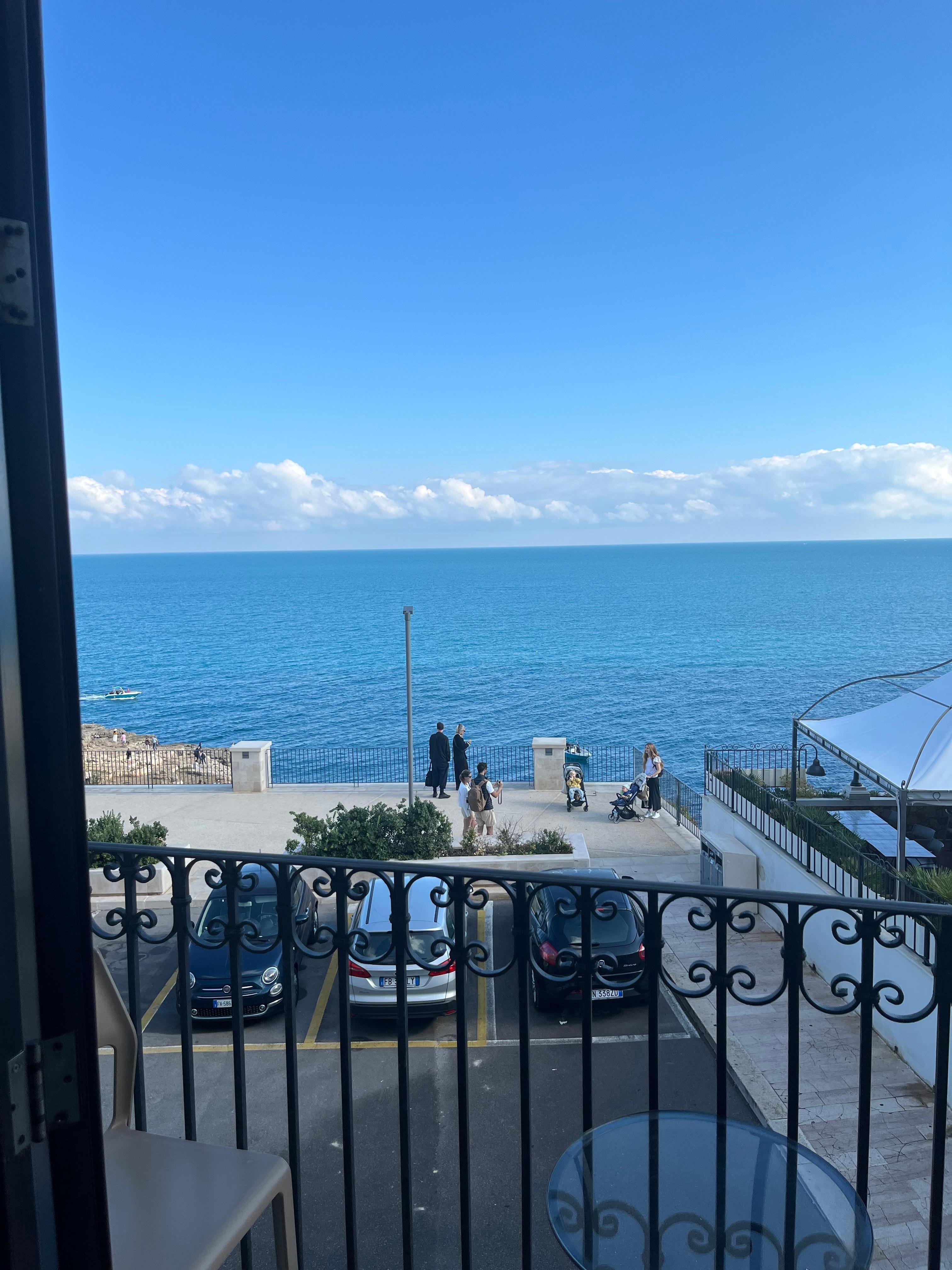 View from room’s balcony 