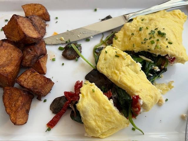 Greek omelette for breakfast