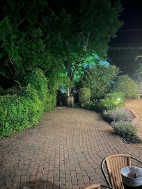 Front walkway at night