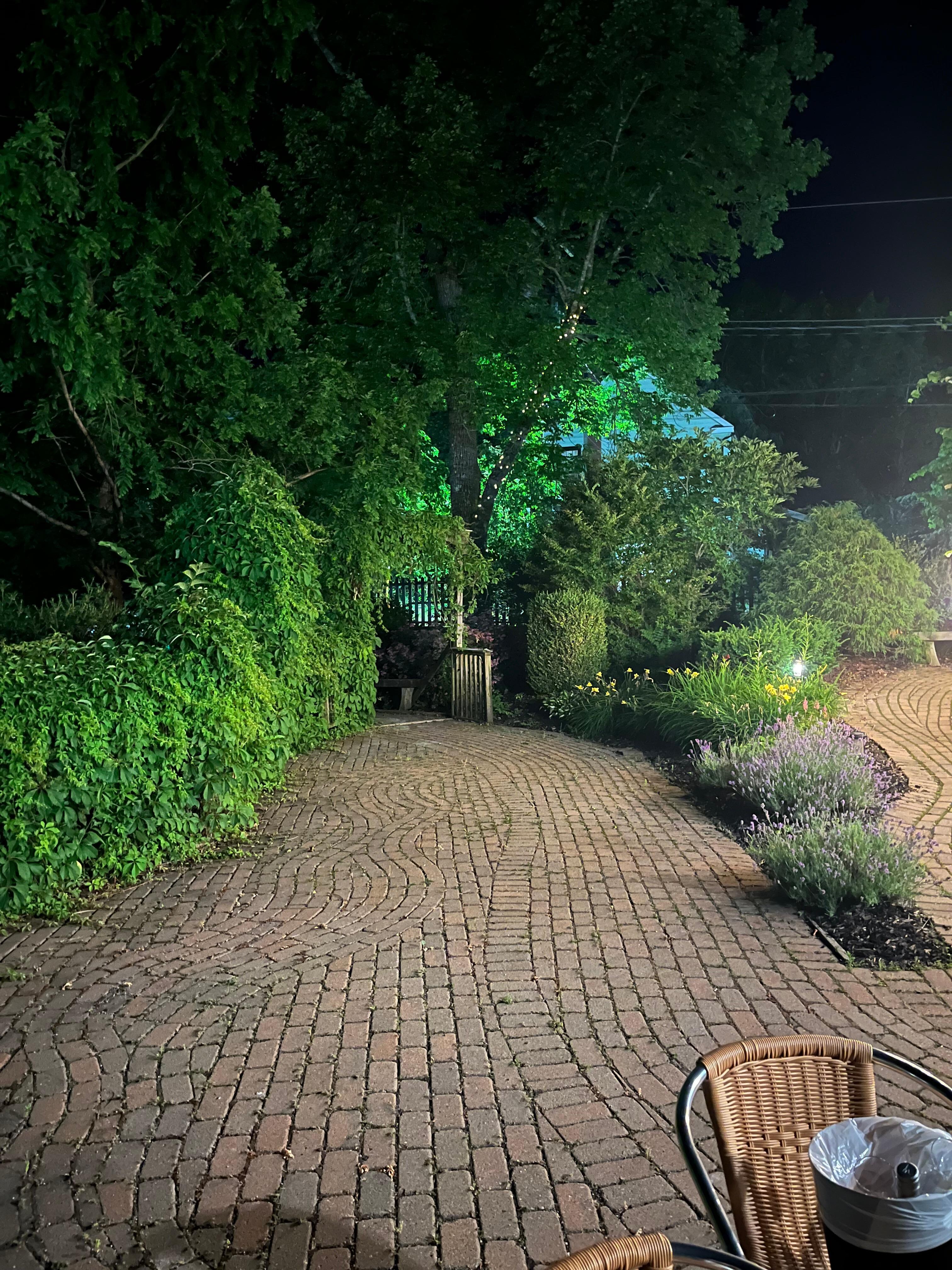 Front walkway at night