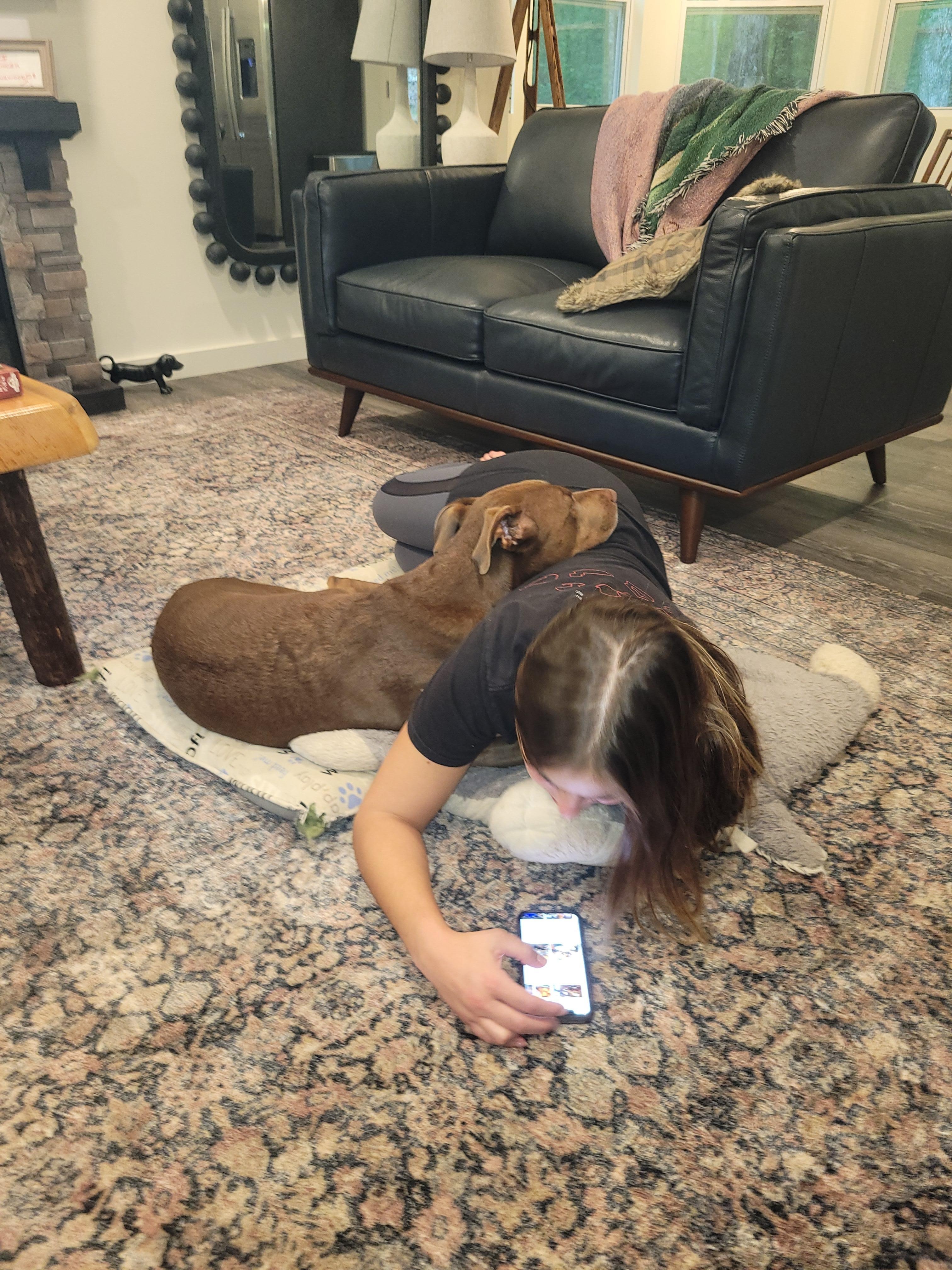 Soft, cozy rug to lay on after a long day of hiking.