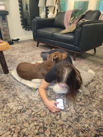 Soft, cozy rug to lay on after a long day of hiking.