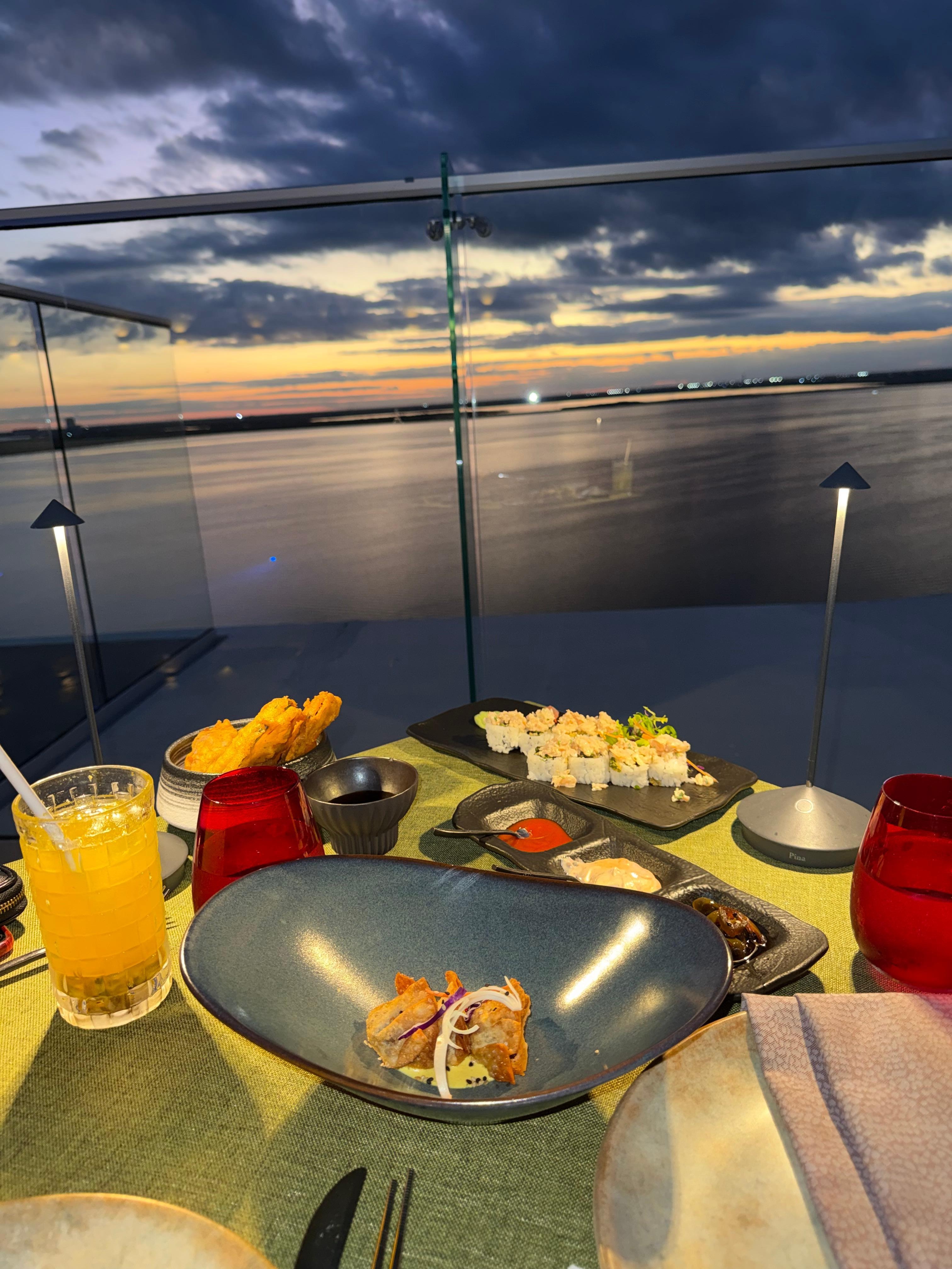 Private dinner at Oishii during sunset 