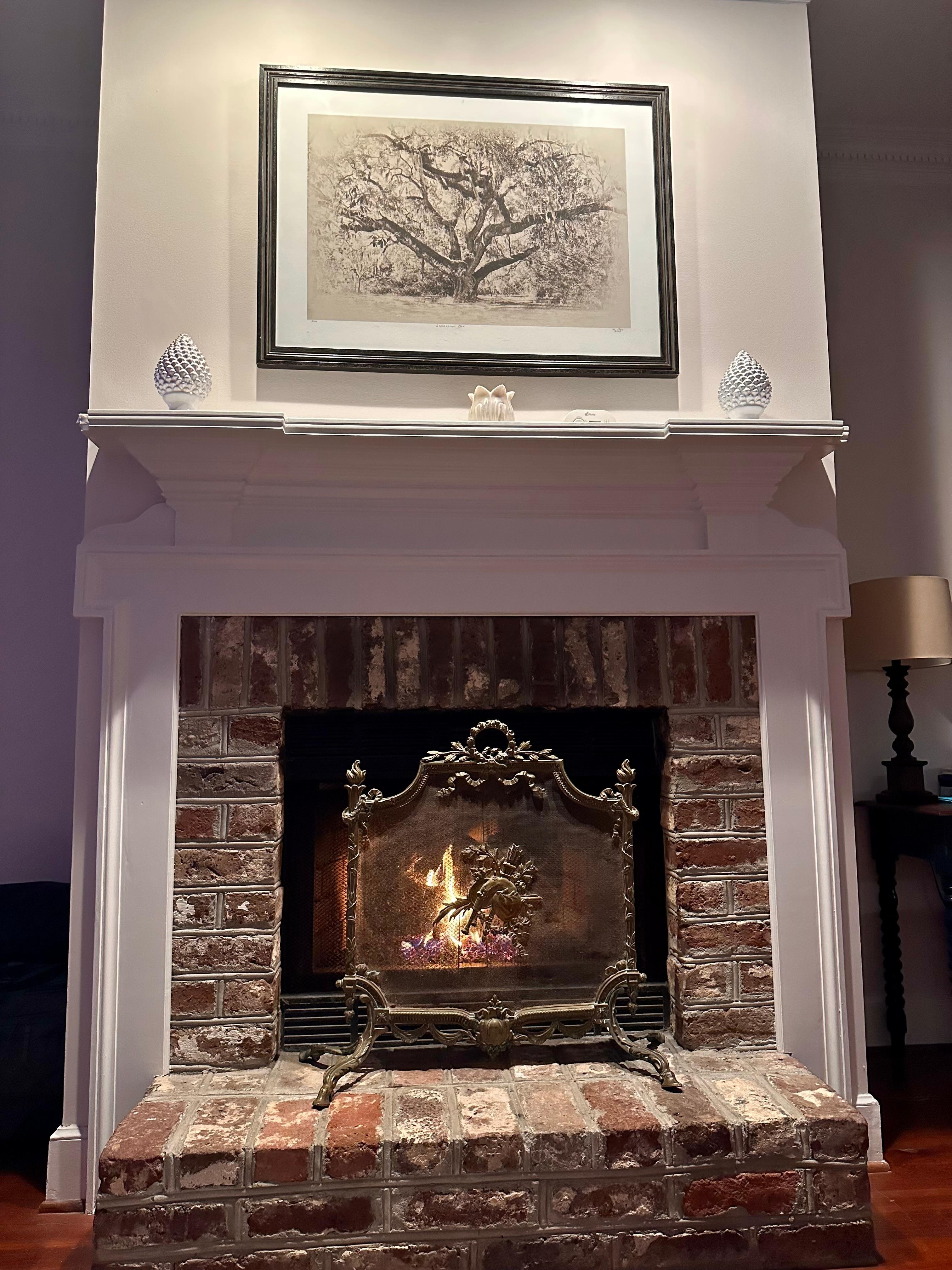 Electric fireplace to take the chill off 