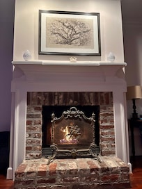 Electric fireplace to take the chill off