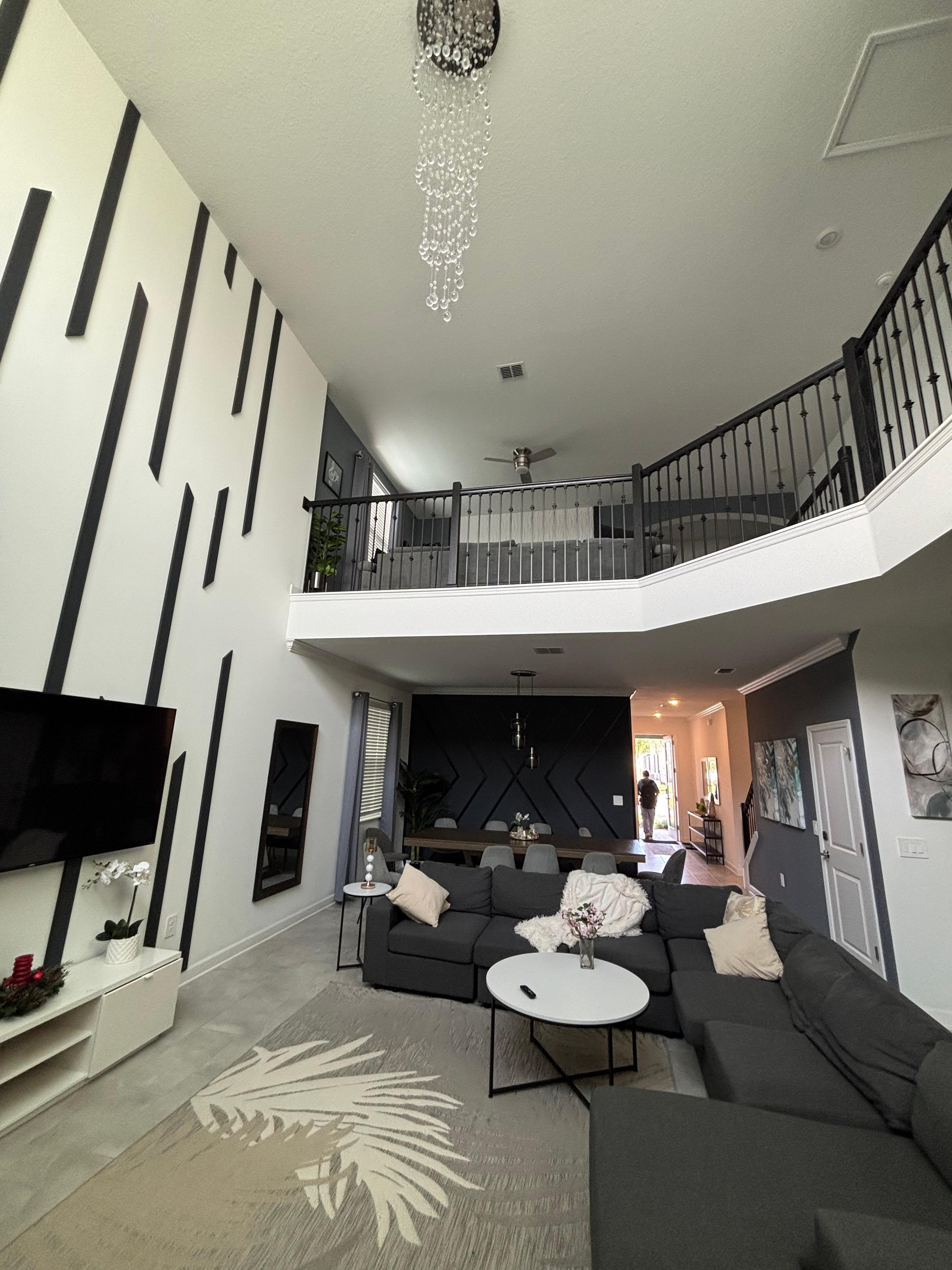 Loft and living room dining room