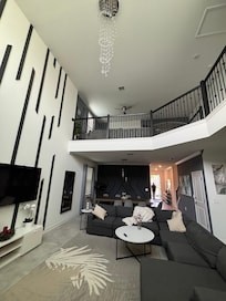 Loft and living room dining room