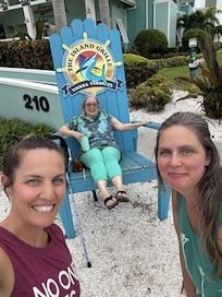 Beach chair in front of hotel