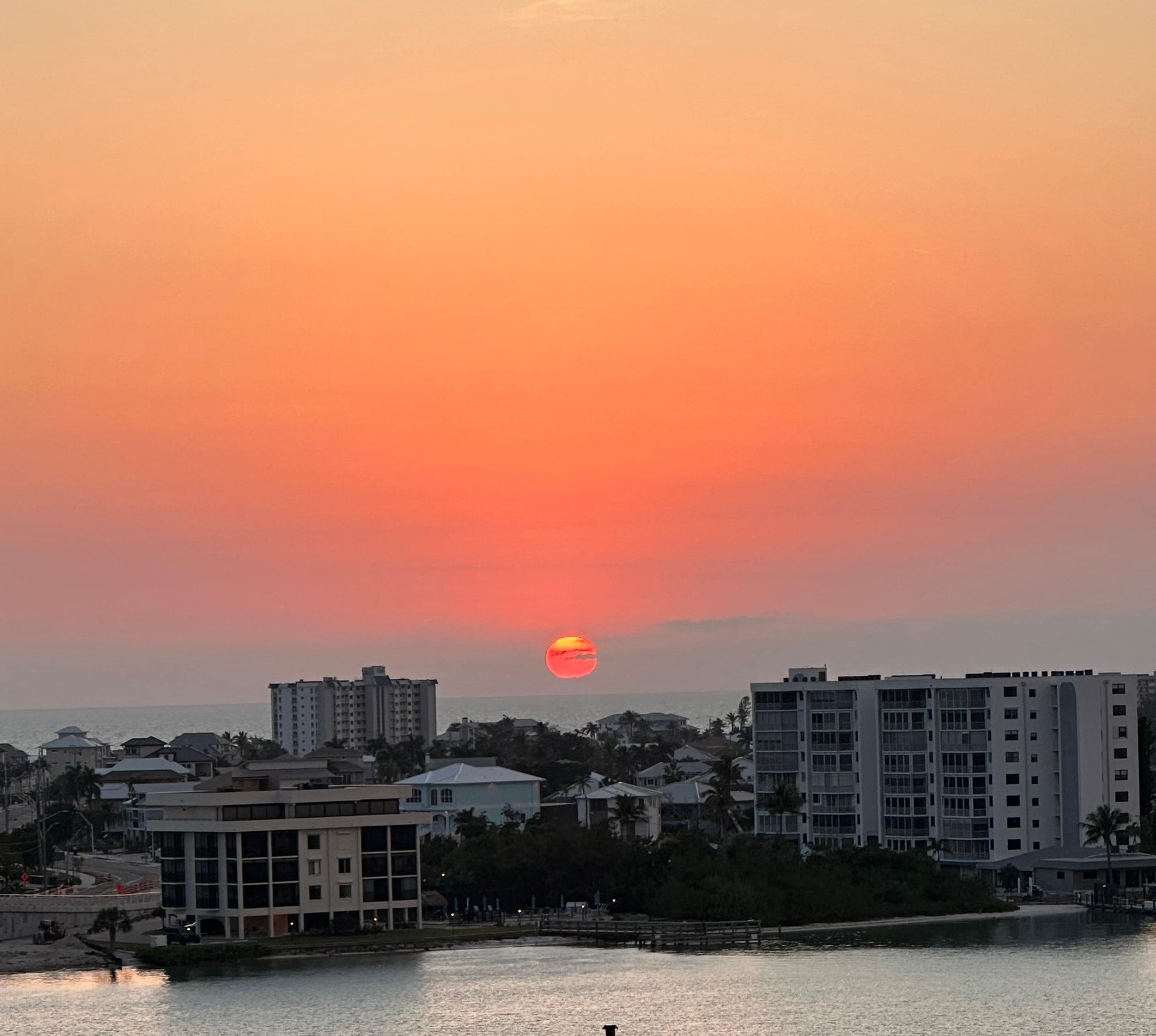 Sunset from the balcony
