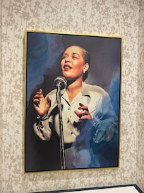 Billie Holiday portrait near the elevator