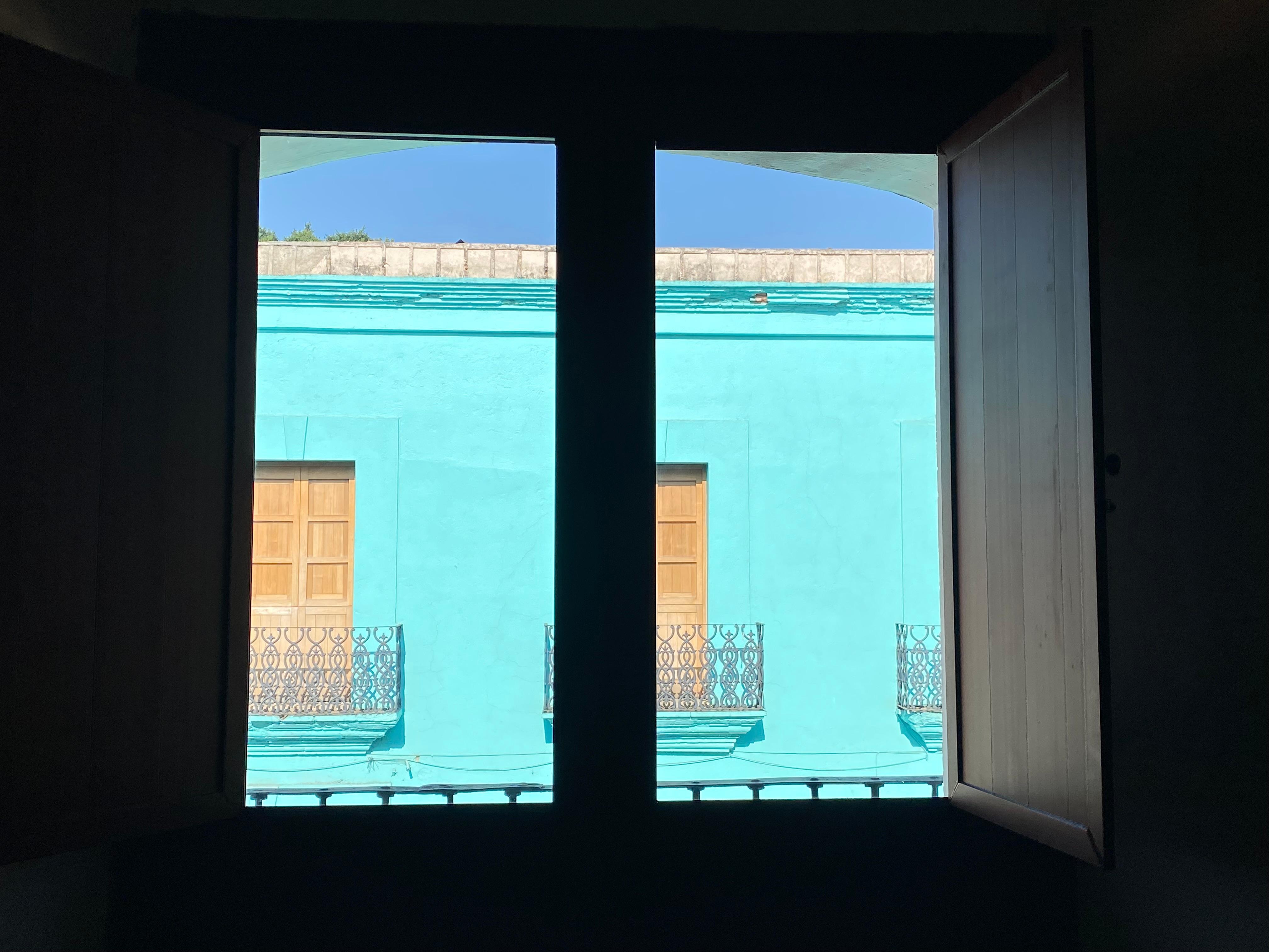 Window leading to balcony 