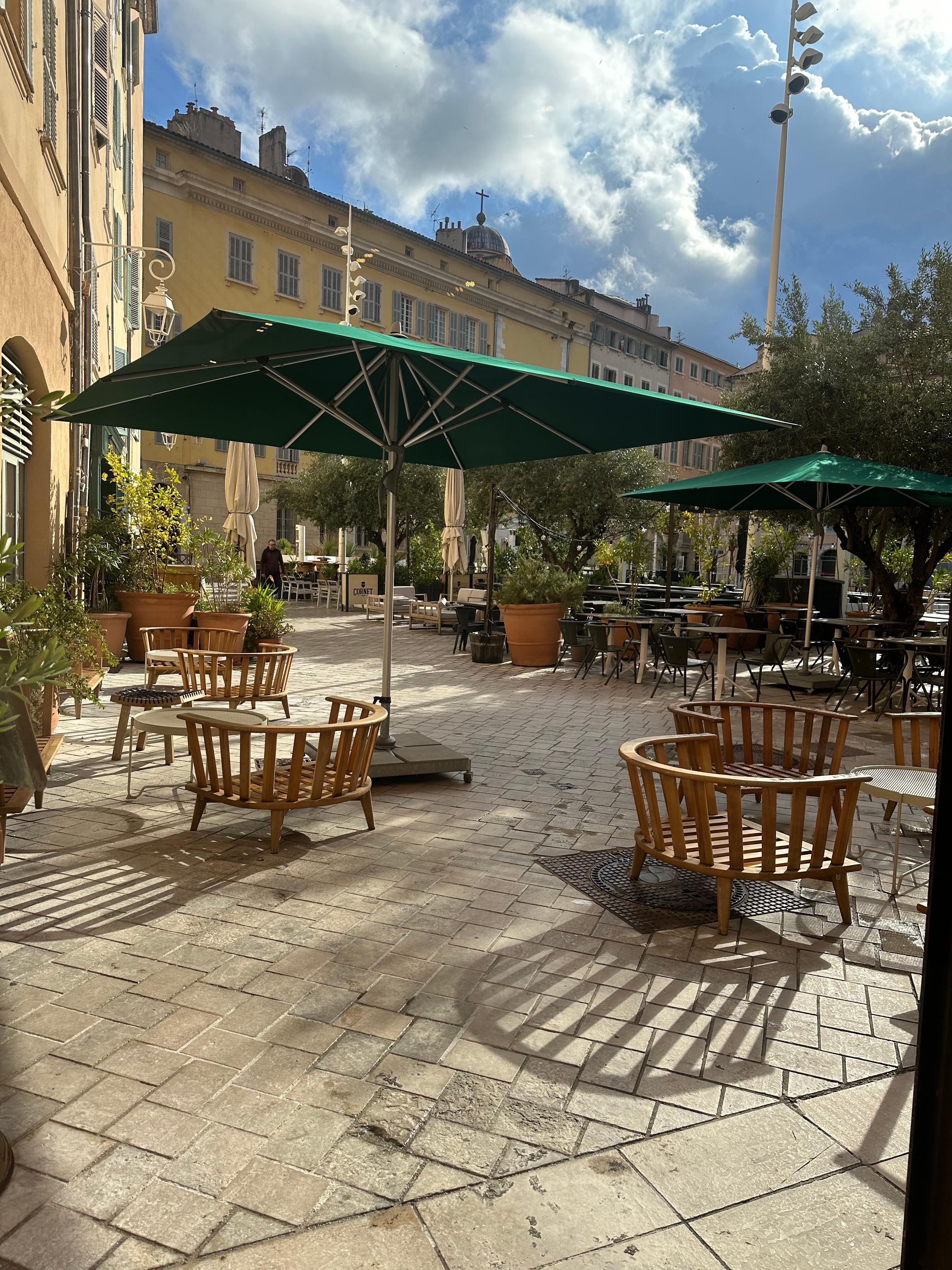 Restaurant patio