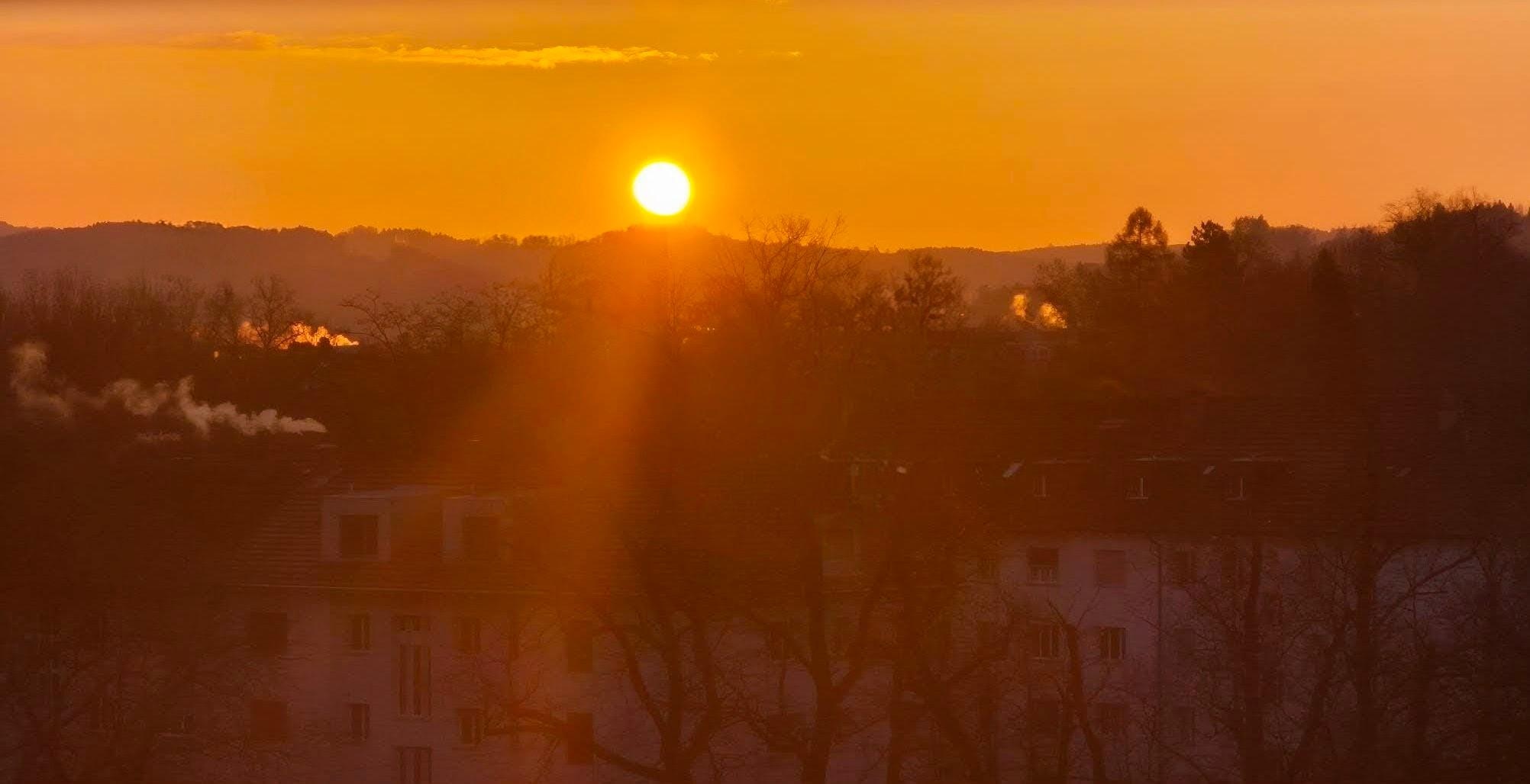 Solopgang det fra værelset 