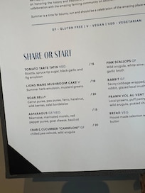 Dining Room Menu