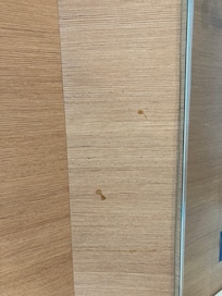 Marks on bathroom wall