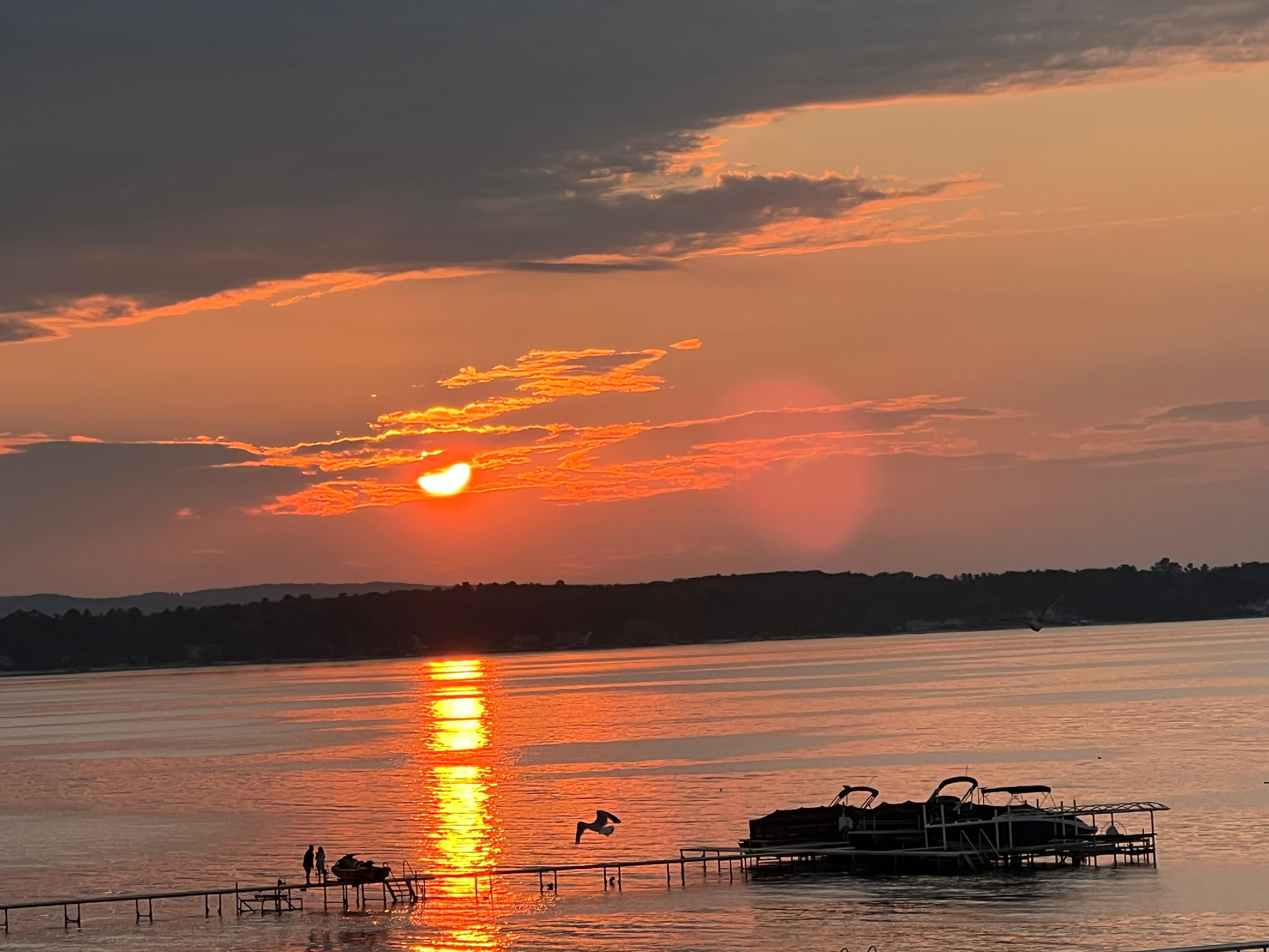 We had three nights of beautiful sunset from our balcony.
