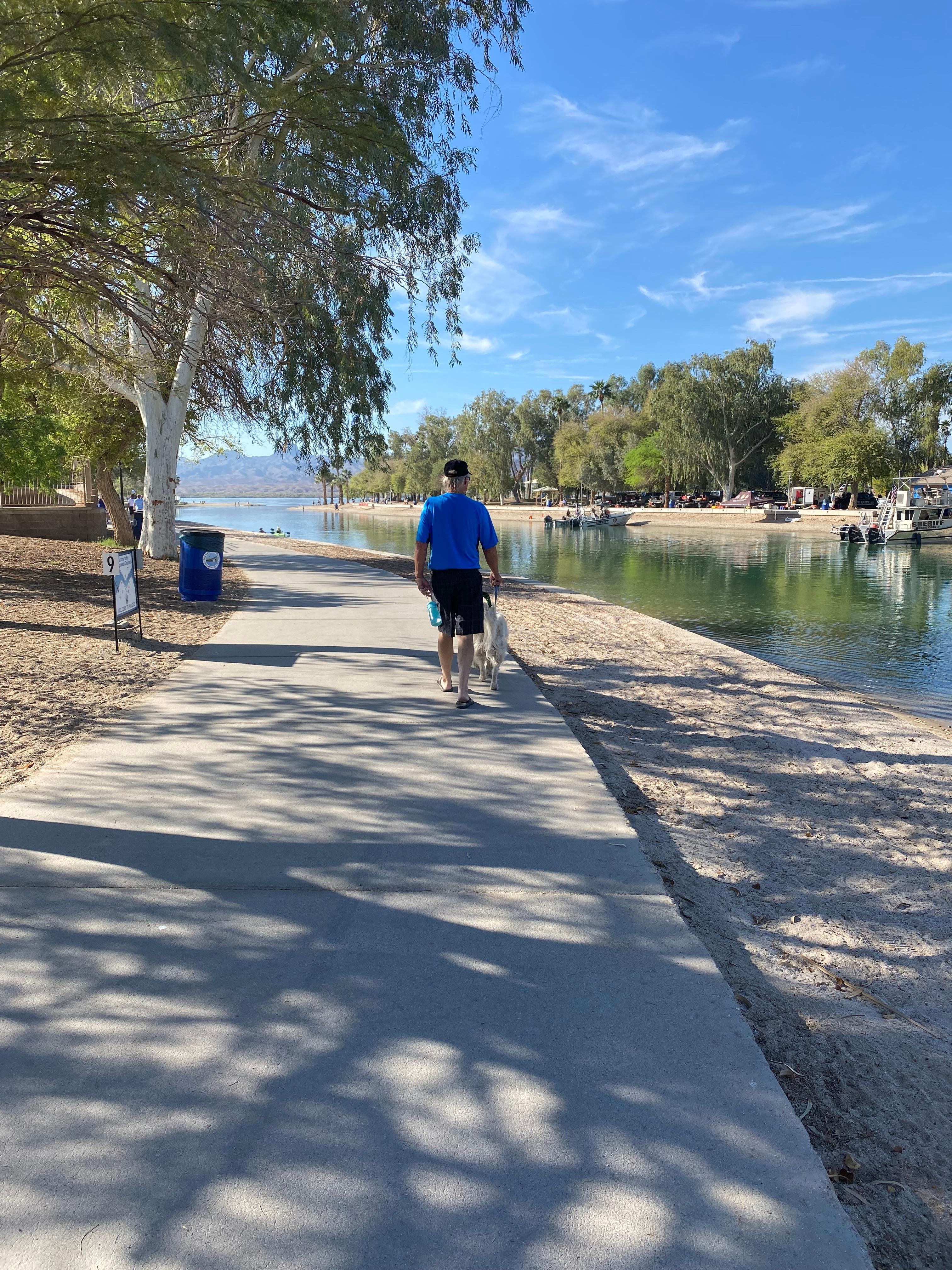 Lake Havasu walkway every morning 