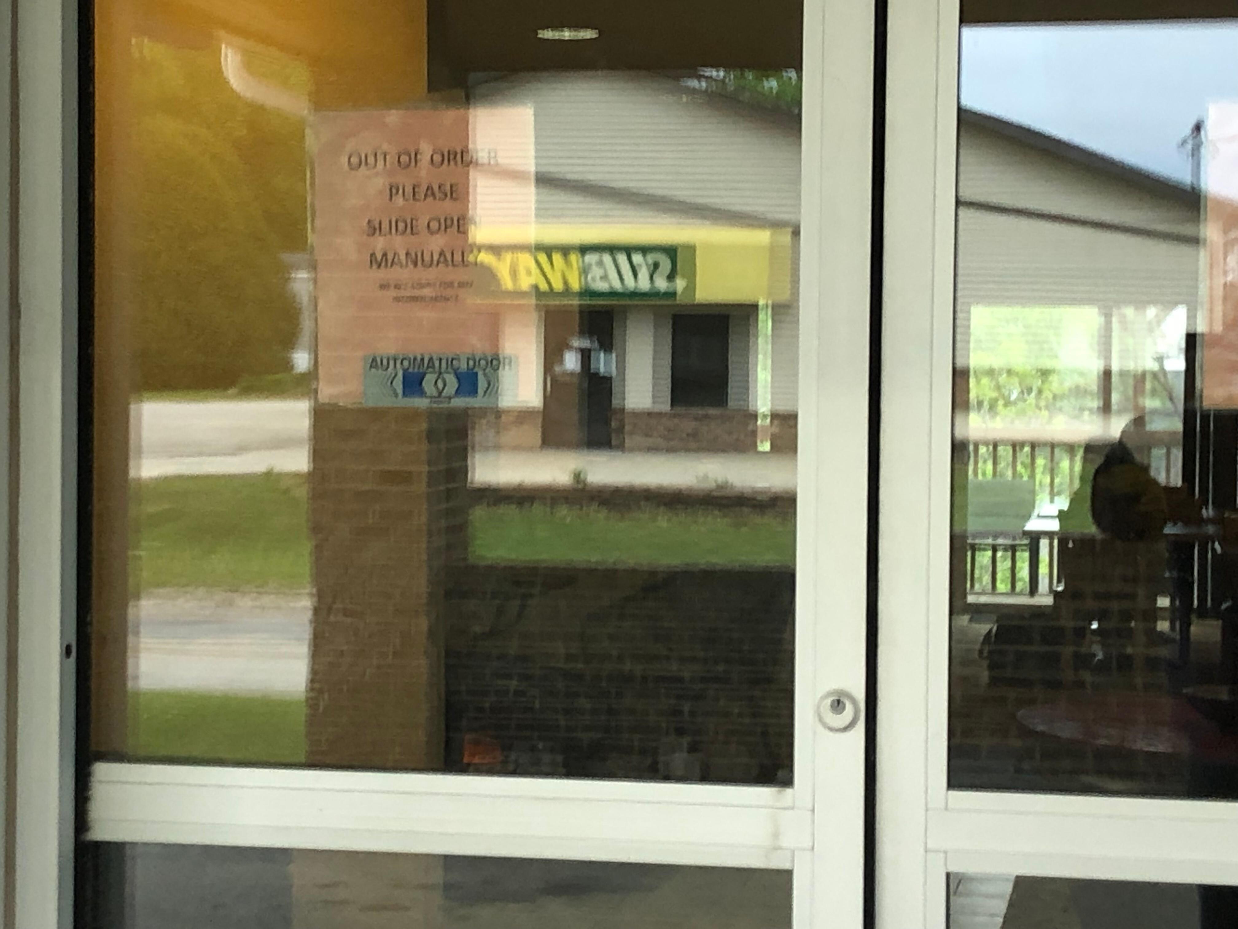 Broken front door to greet you