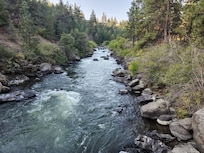 Bridge over the river on the walking trail