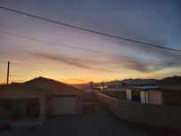 Nice sunset over the house.
