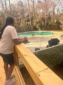 View from the Deck to the backyard