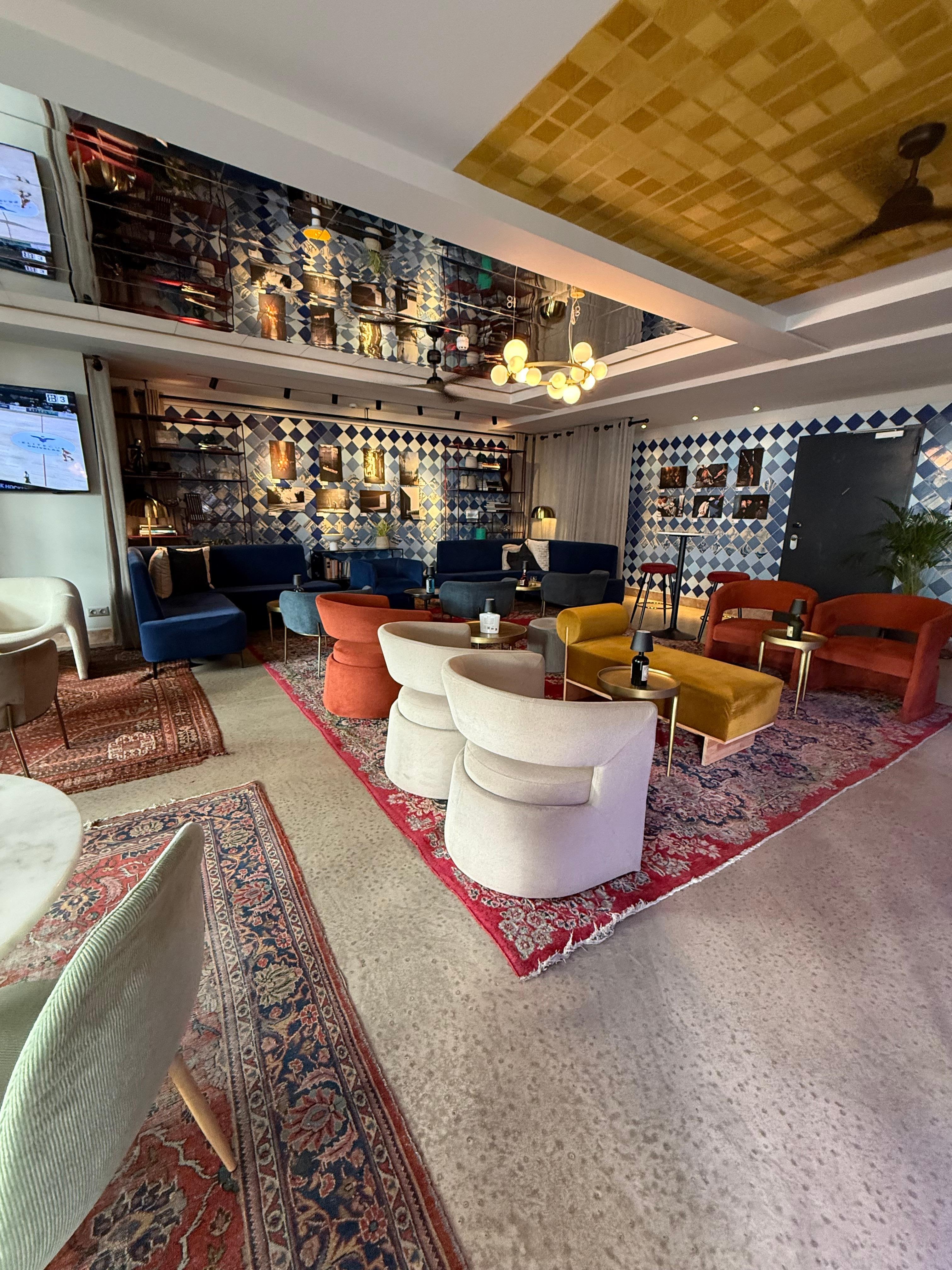 Seating area in the lobby