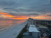 One of the beautiful sunsets we watched from the condo.