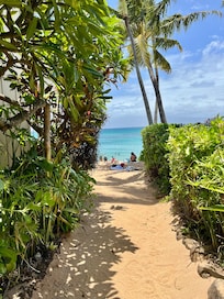 Just steps to the beach
