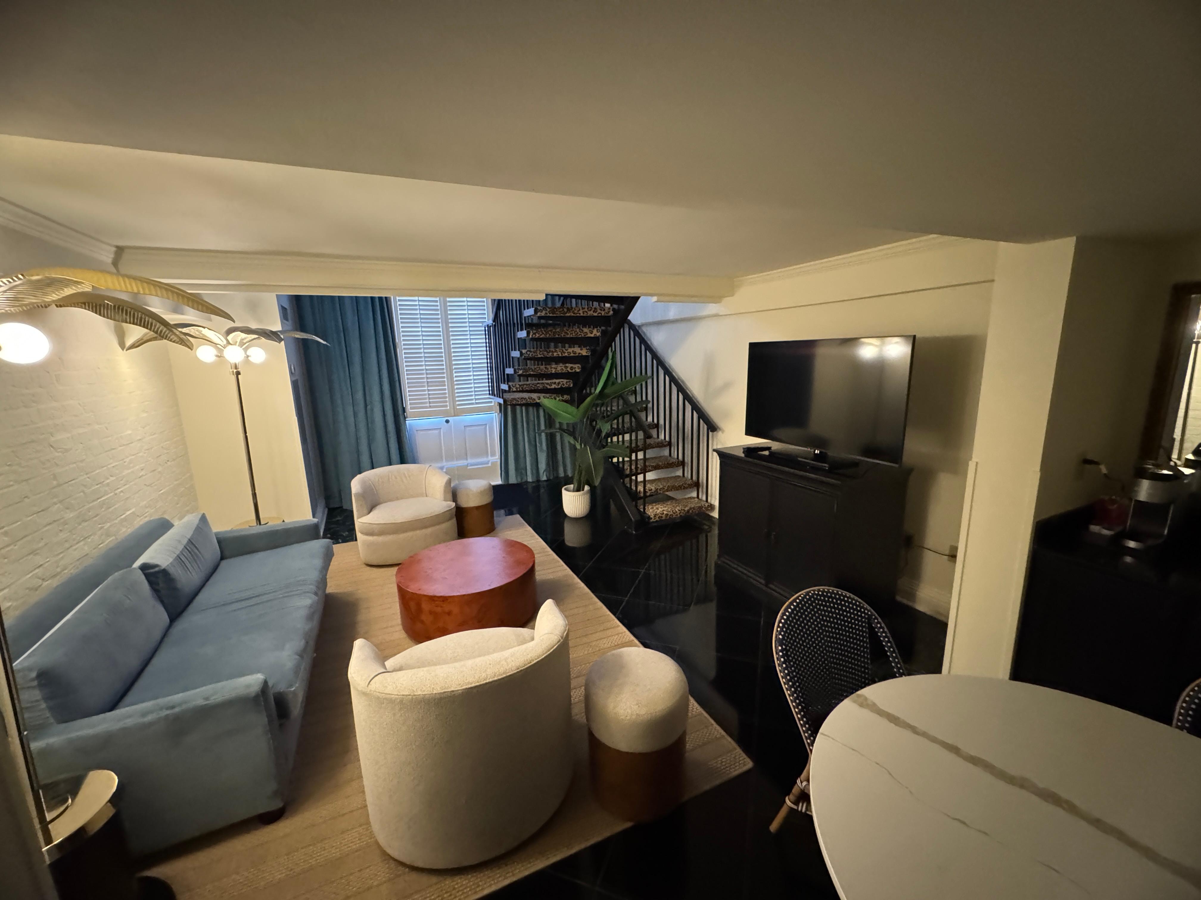 Downstairs in a King Suite with a loft