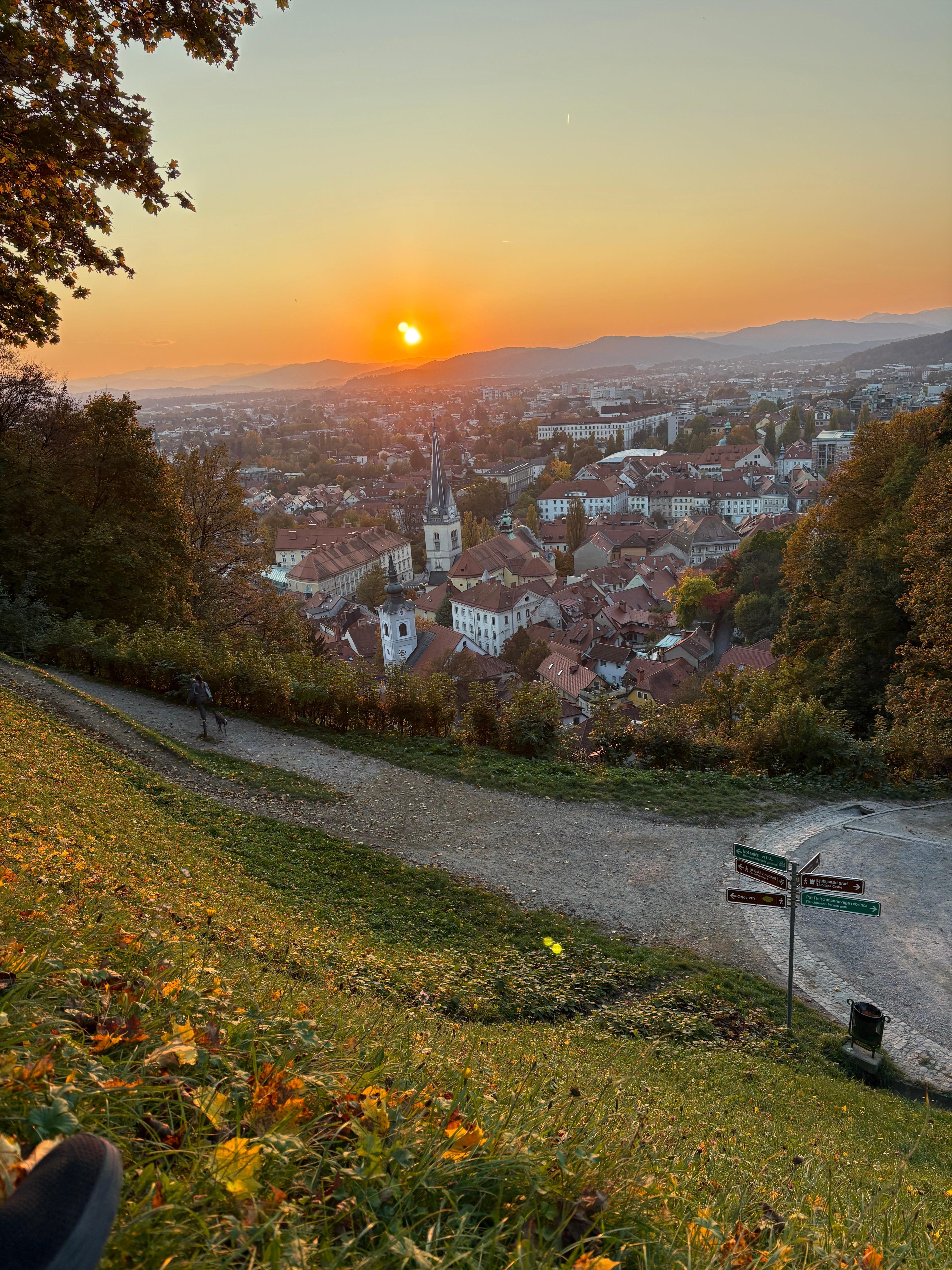 Sunset up at the castle 