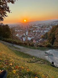 Sunset up at the castle