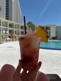 Enjoy your favorite food or drink, pool side, all day long