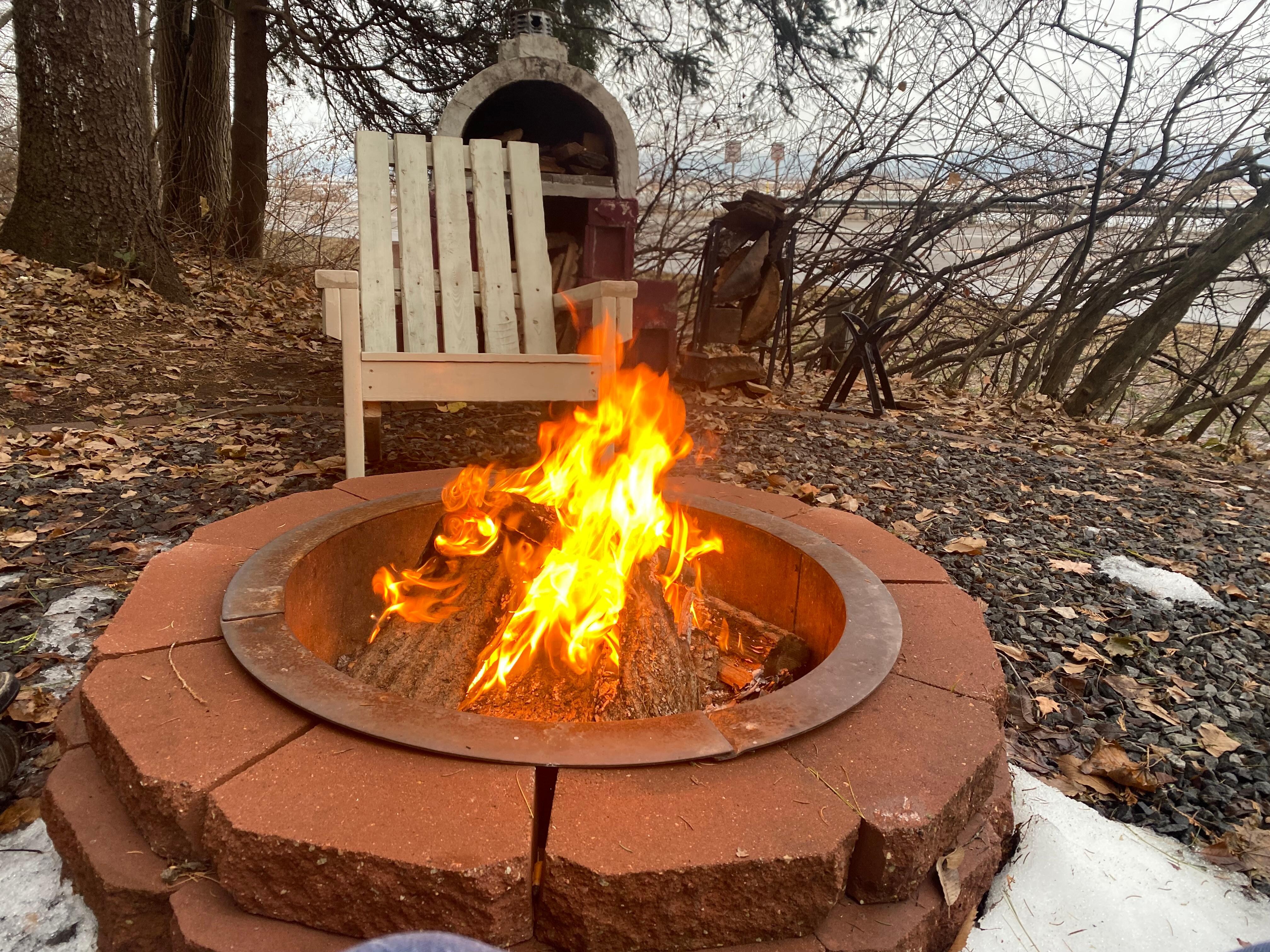 The fire pit. 