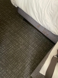 The footboard of our bed.