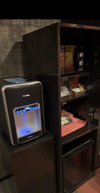 Very well equipped with a water dispenser, matcha tea set, yukata (and uh other costumes), microwave, chargers, heater, and certainly other “speciality” items.