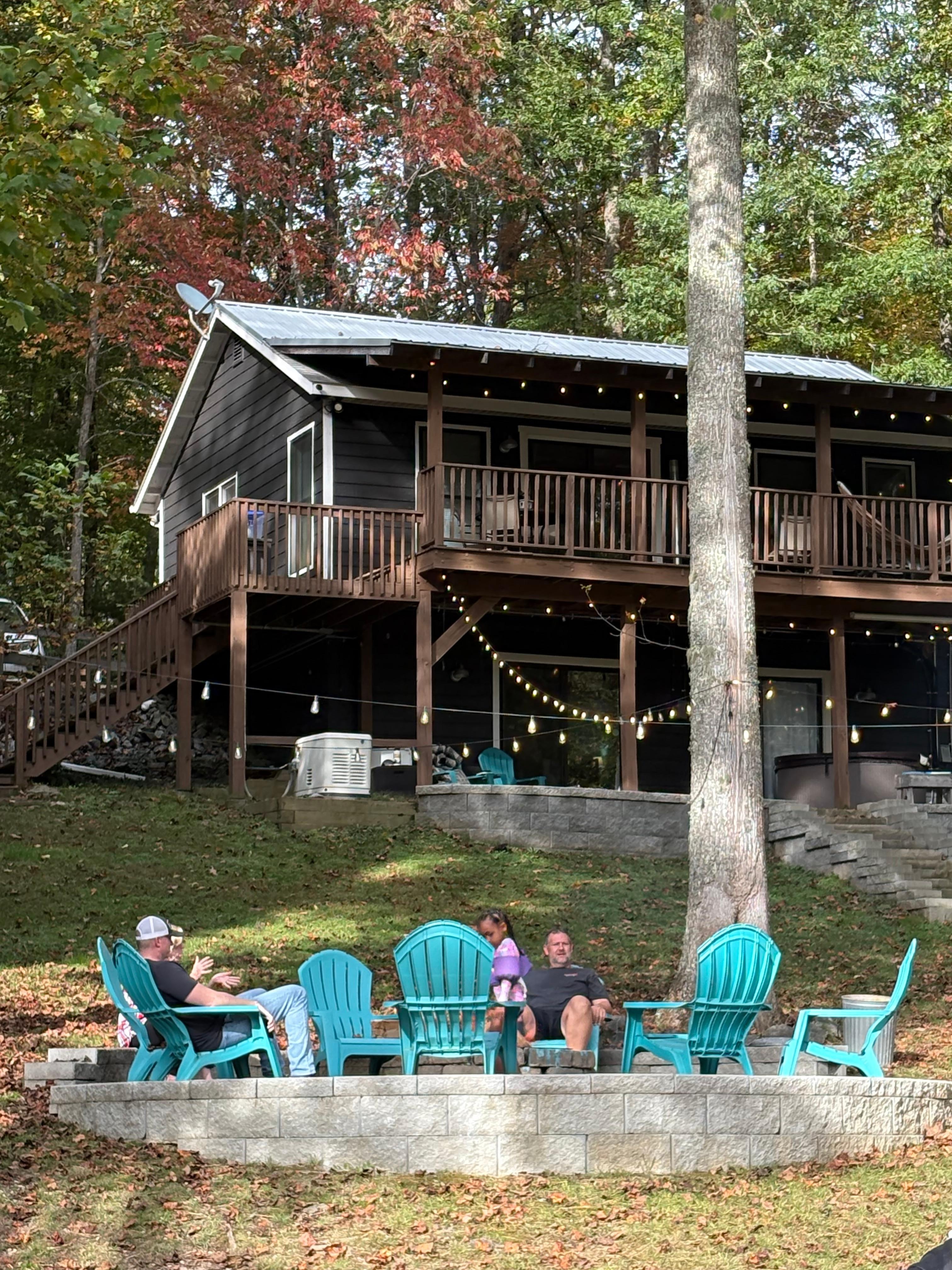 View from water to house 