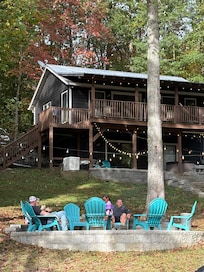 View from water to house
