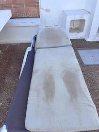 Disgusting sun lounge cushions.