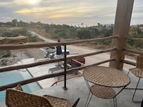 View to the ocean from room