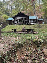 Beautiful cabin looking from creek