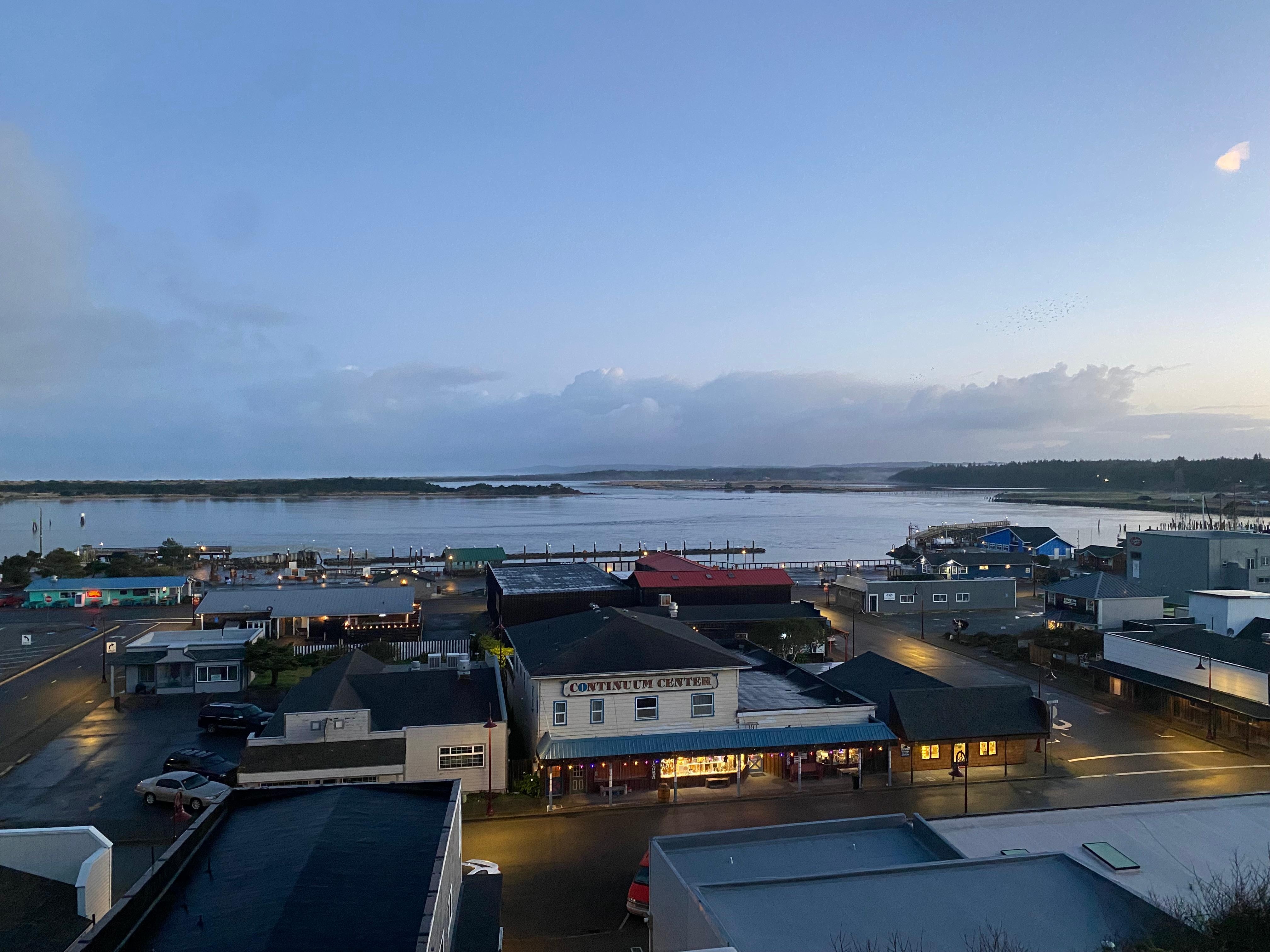 A view of old Bandon town from the room at the Inn. 